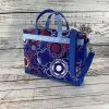 Floral Bliss Document Bag with Royal Blue Strap