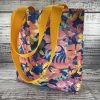 Floral Delight & Vertical Stripes Reversible Tote - Image 2